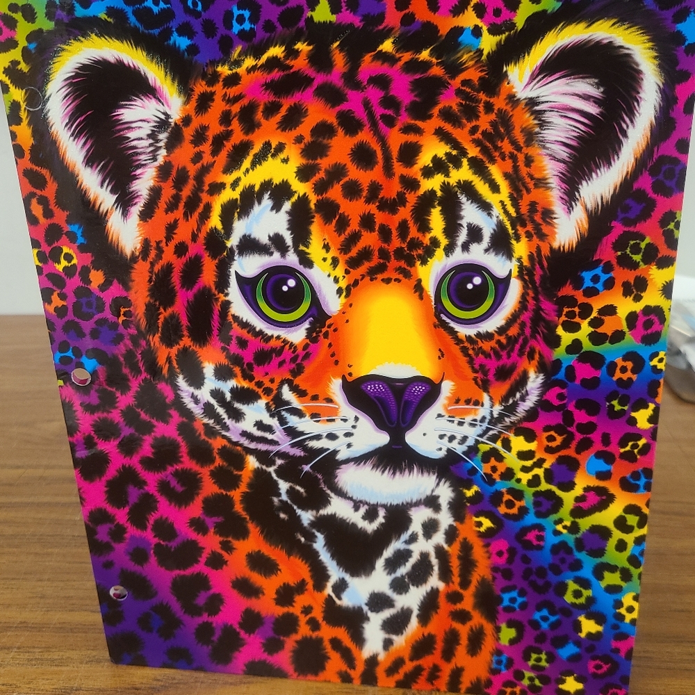 Lisa Frank Hunter Cat Vintage pocket folder